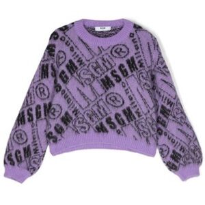 Purple Patterned Sweater size 14 kids